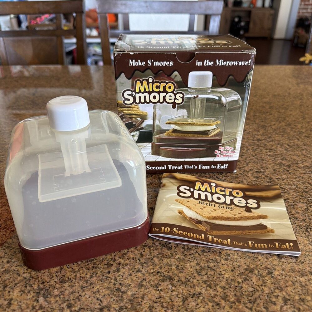 Vintage Micro Smores Microwave Smores Maker As Seen On TV With Recipe Guide Box